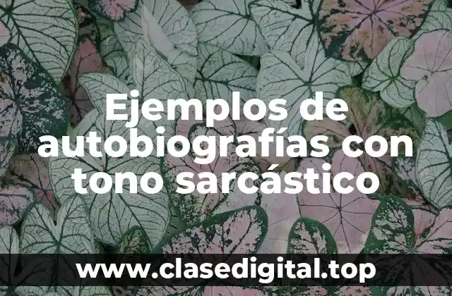 Ejemplos de autobiografías con tono sarcástico