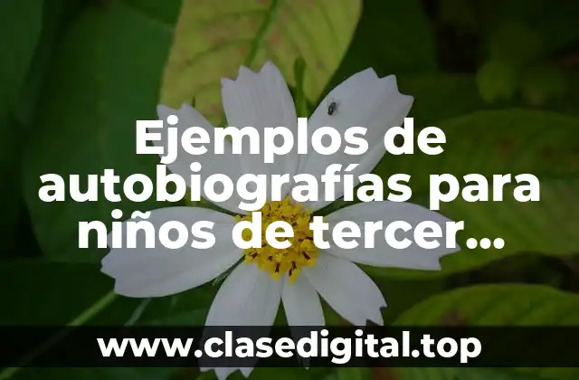 Ejemplos de autobiografías para niños de tercer grado de primaria