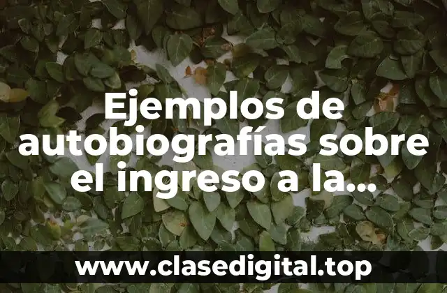 Ejemplos de autobiografías sobre el ingreso a la docencia