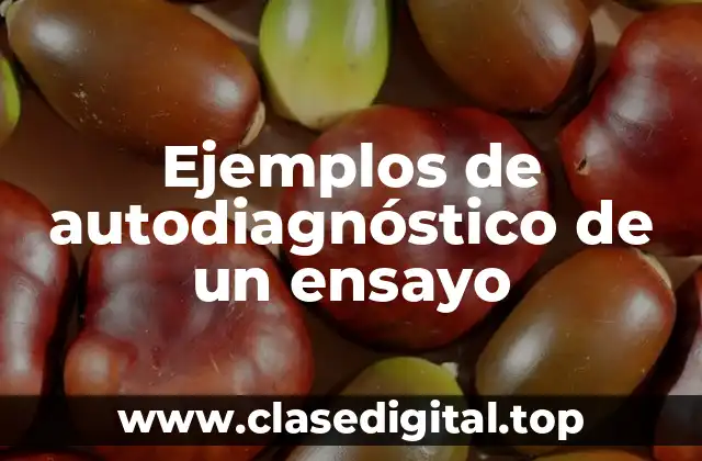 Ejemplos de autodiagnóstico de un ensayo