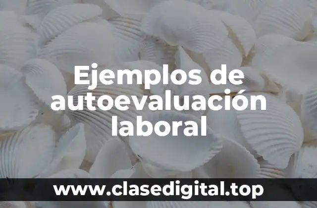 Ejemplos de autoevaluación laboral