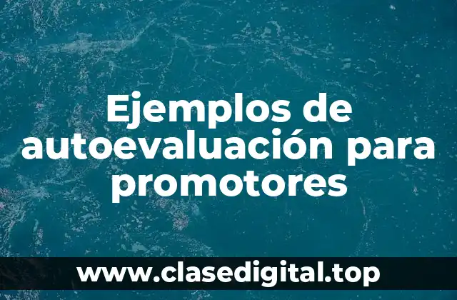 Ejemplos de autoevaluación para promotores