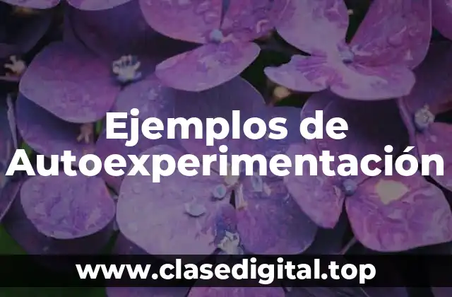 Ejemplos de Autoexperimentación