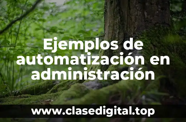 Ejemplos de automatización en administración