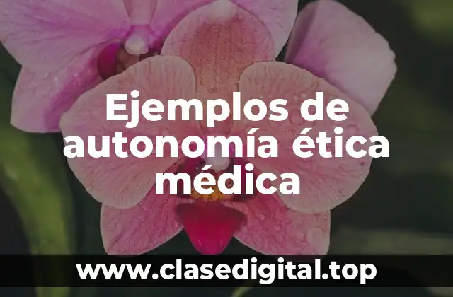 Ejemplos de autonomía ética médica