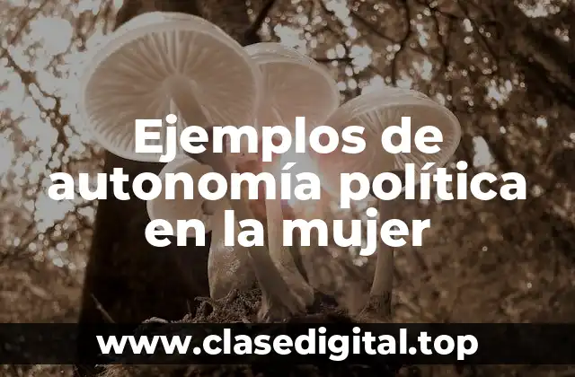 Ejemplos de autonomía política en la mujer