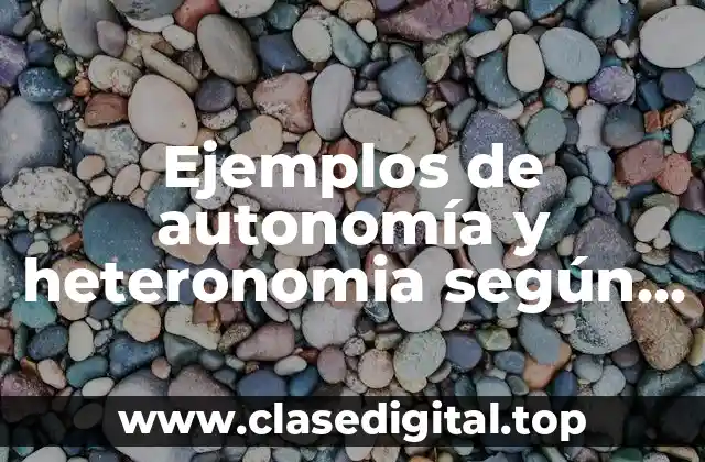 Ejemplos de autonomía según la ética