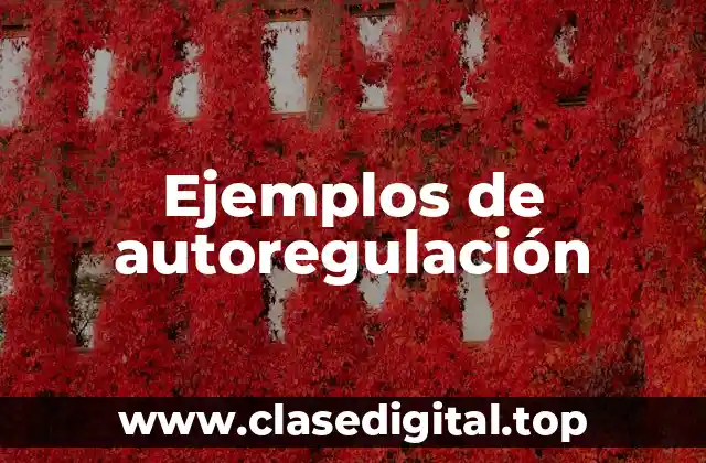 Ejemplos de autoregulación