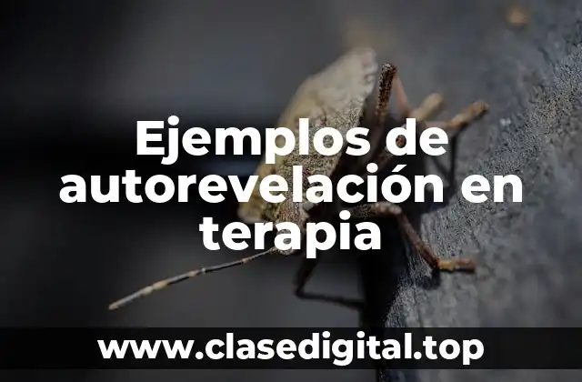 Ejemplos de autorevelación en terapia