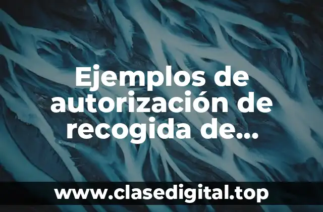 Ejemplos de autorización de recogida de paquetes