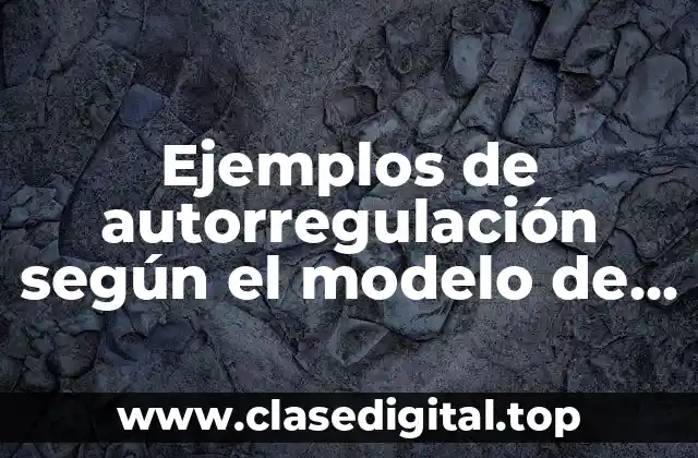 Ejemplos de autorregulación según el modelo de Gross