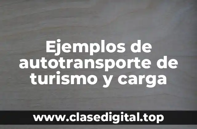Ejemplos de autotransporte de turismo y carga