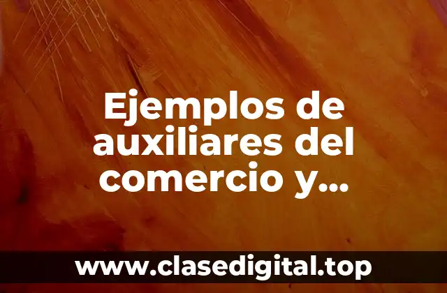 Ejemplos de auxiliares del comercio y Significado