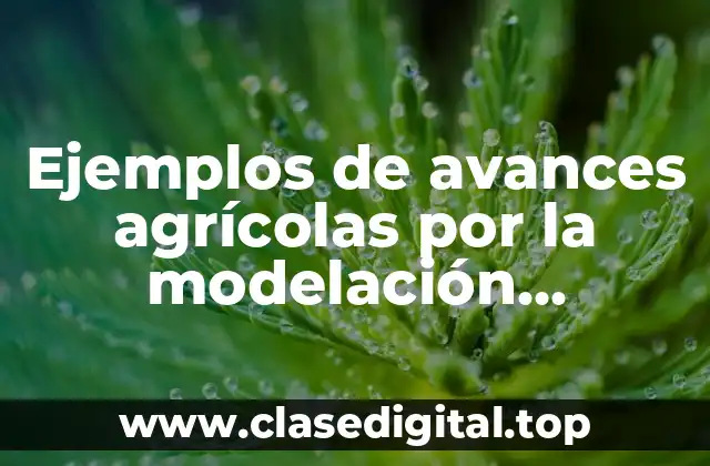 Ejemplos de avances agrícolas por la modelación matemática