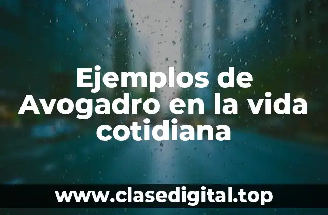 Ejemplos de Avogadro