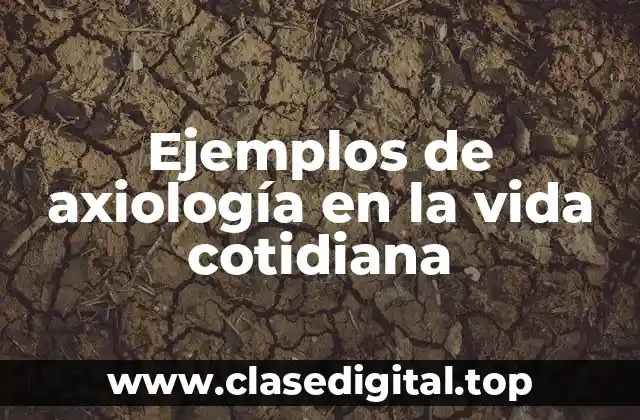 Ejemplos de axiología en la vida cotidiana