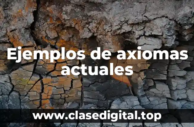 Ejemplos de axiomas actuales