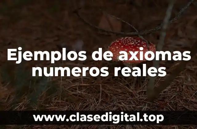Ejemplos de axiomas numeros reales