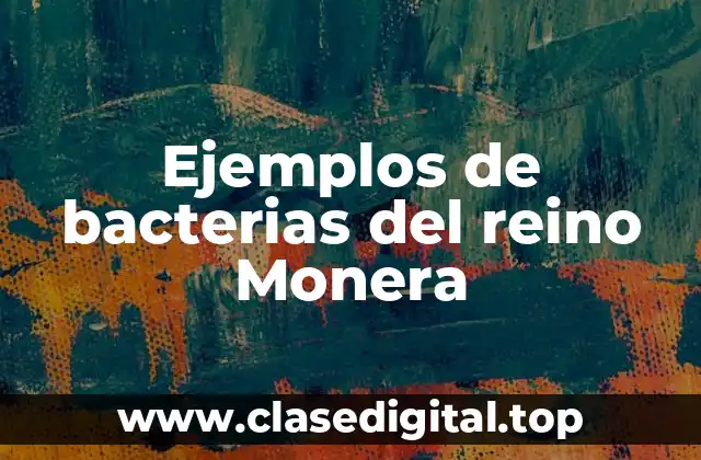 Ejemplos de bacterias del reino Monera