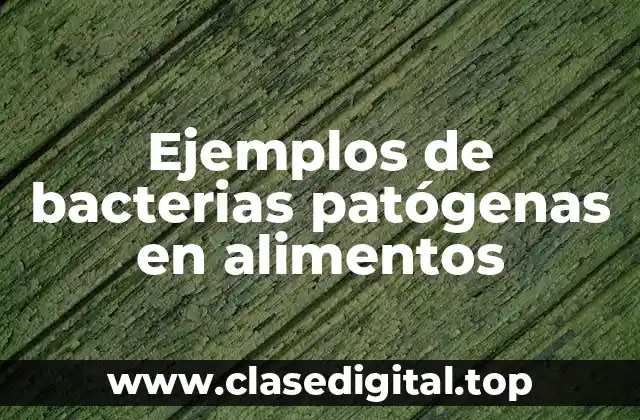 Ejemplos de bacterias patógenas en alimentos