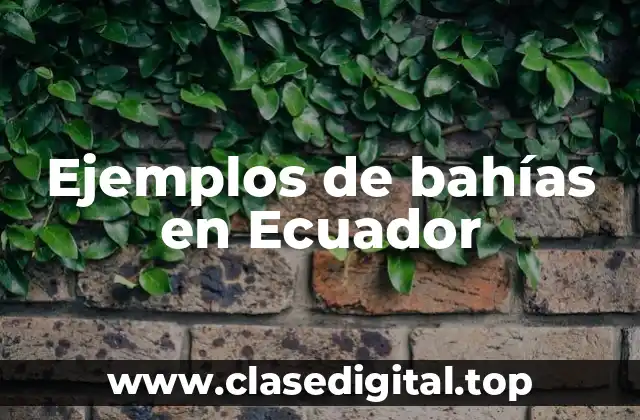 Ejemplos de bahías en Ecuador