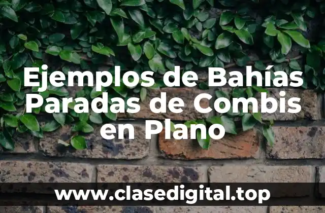 Ejemplos de Bahías Paradas de Combis en Plano