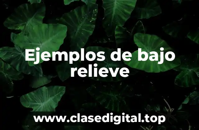 Ejemplos de bajo relieve