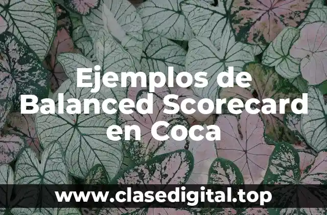 Ejemplos de Balanced Scorecard en Coca