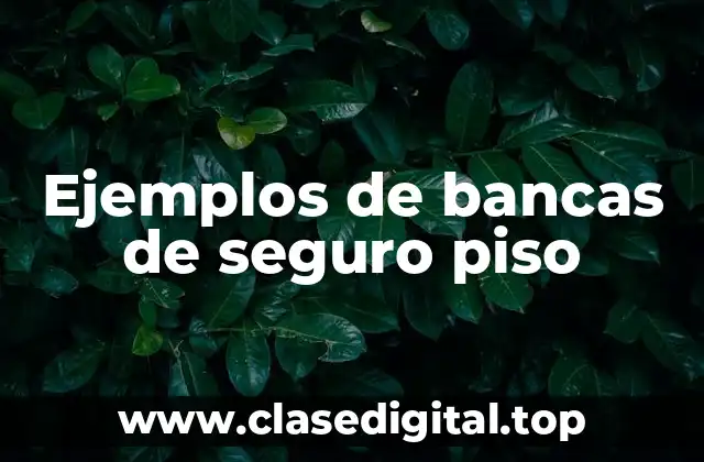Ejemplos de bancas de seguro piso
