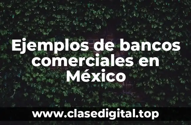 Ejemplos de bancos comerciales en México