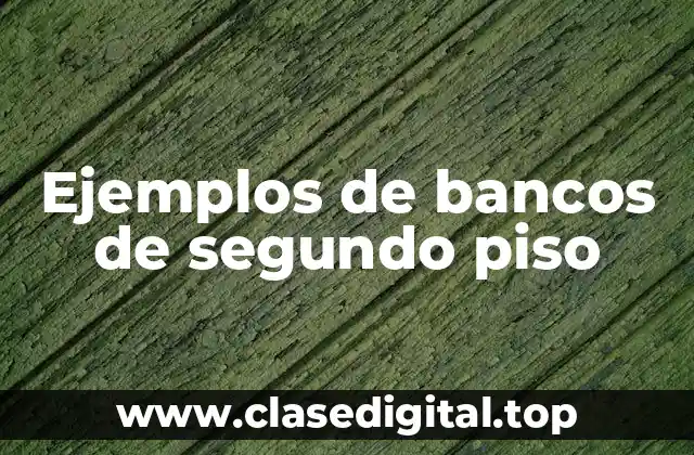 Ejemplos de bancos de segundo piso