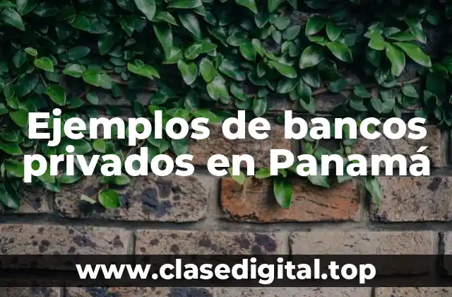 Ejemplos de bancos privados en Panamá