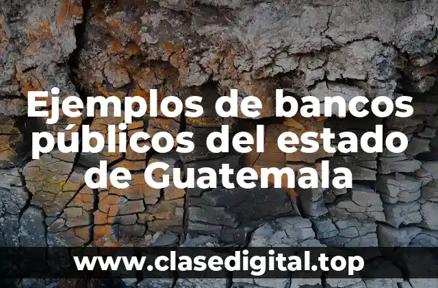 Ejemplos de bancos públicos del estado de Guatemala