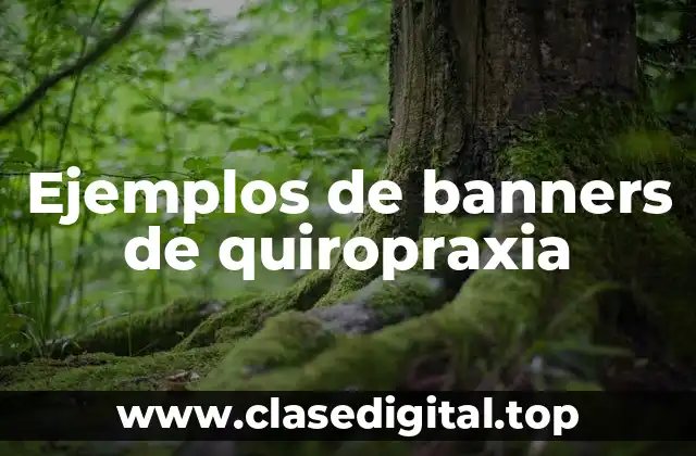 Ejemplos de banners de quiropraxia