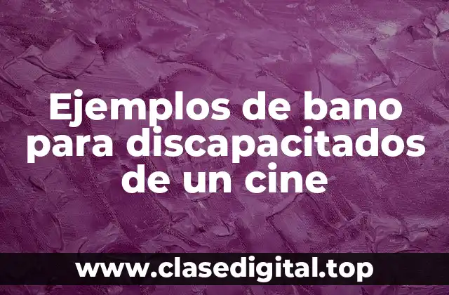 Ejemplos de bano para discapacitados de un cine