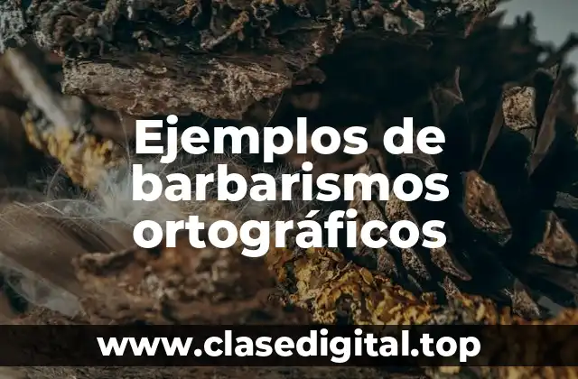 Ejemplos de barbarismos ortográficos