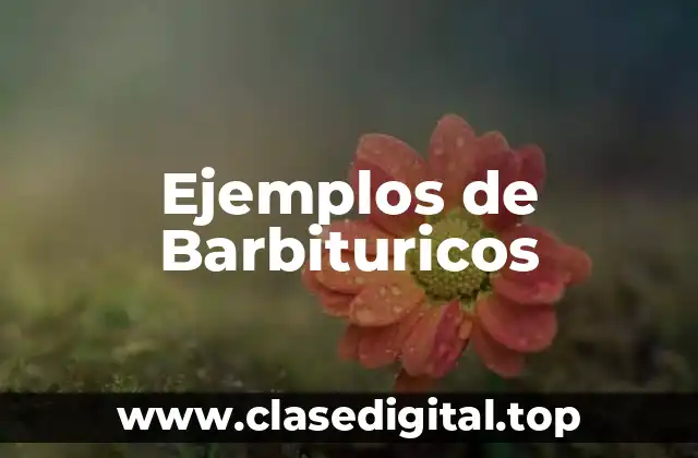 Ejemplos de Barbituricos