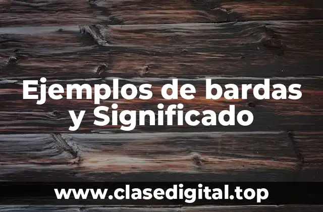 Ejemplos de bardas y Significado