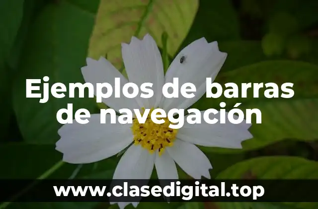 Ejemplos de barras de navegación