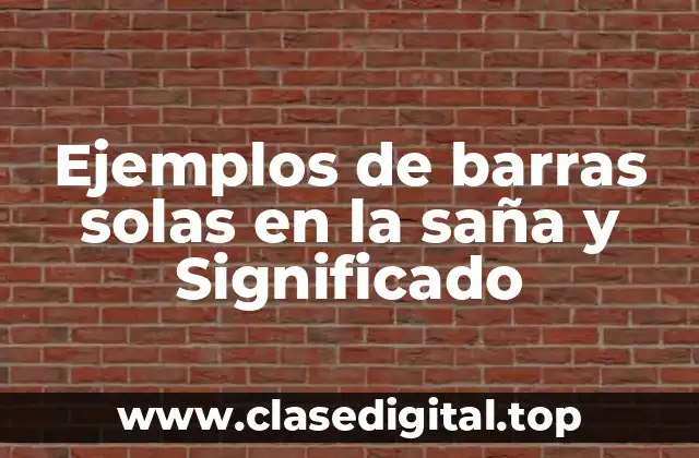 Ejemplos de barras solas en la saña y Significado