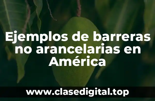 Ejemplos de barreras no arancelarias en América