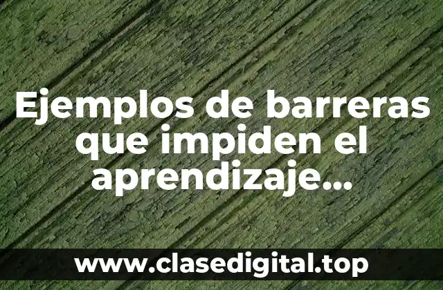 Ejemplos de barreras que impiden el aprendizaje organizacional