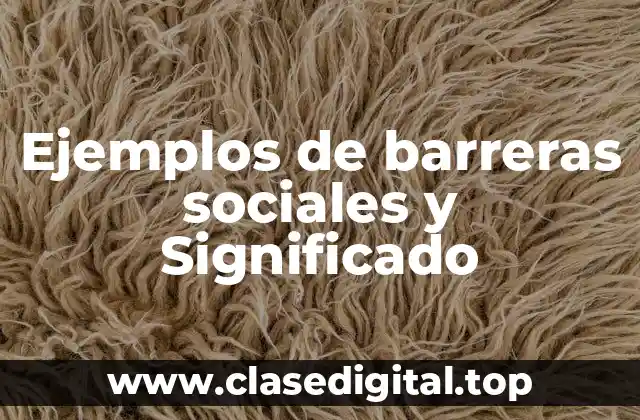 Ejemplos de barreras sociales