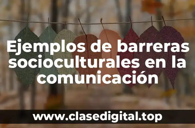 Ejemplos de barreras socioculturales en la comunicación