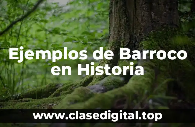 Ejemplos de Barroco en Historia