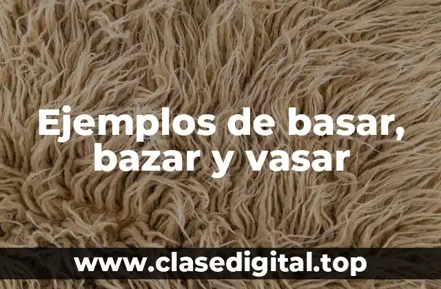 Ejemplos de basar, bazar y vasar