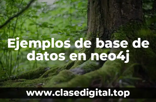 Ejemplos de base de datos en neo4j