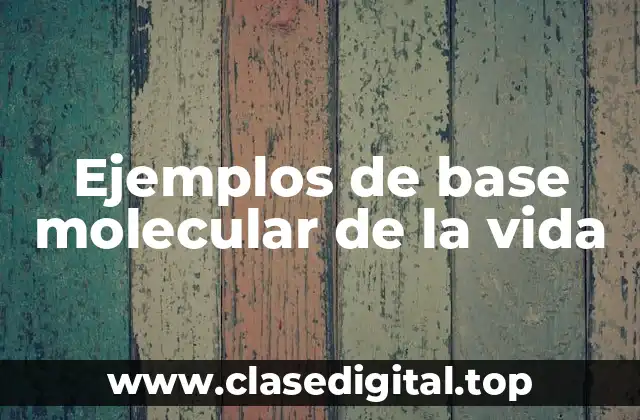 Ejemplos de base molecular de la vida