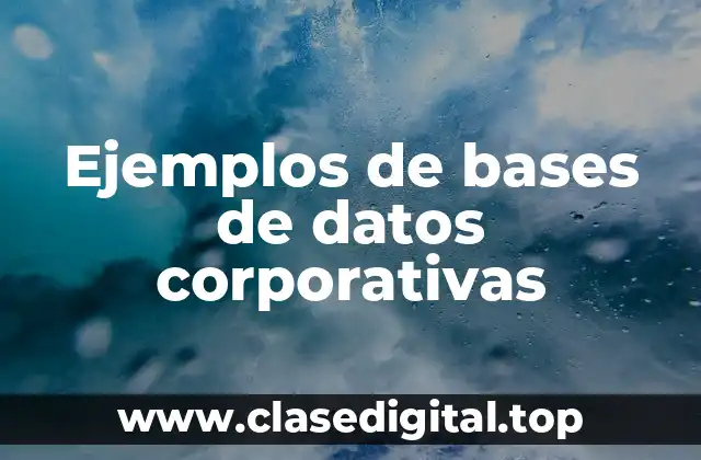 Ejemplos de bases de datos corporativas