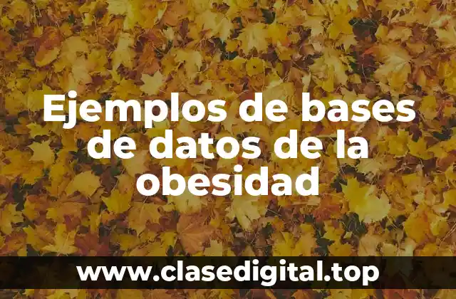 Ejemplos de bases de datos de la obesidad